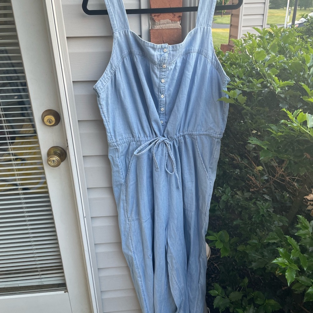Womens Old Navy Chambray Jumpsuit